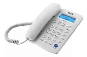 Telefone com Fio + identificador + Agenda - TCF 3000 Branco - Elgin