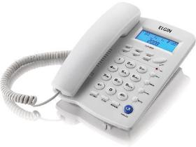 Telefone com Fio Indentificador de Chamadas Agenda para 12 Nameros TCF 3000 Cinza Claro - ELGIN