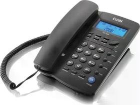 Telefone Com Fio Indentificador de Chamadas Agenda para 12 Números Tcf 3000 Preto - Elgin