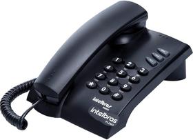 Telefone Com Fio Intelbras Pleno Fixo Mesa Ou Parede Preto