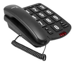Telefone com Fio Intelbras Tok Fácil Preto 301388 - Teclas Grandes e Design Diferenciado