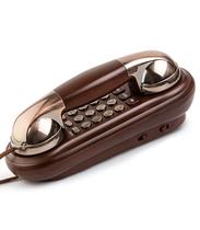 Telefone com fio Sangyn estilo vintage com acabamento em madeira e campainha alta Telefone com fio Sangyn estilo vintage com acabamento em madeira e campainha alta