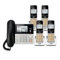 Telefone com fio/sem fio VTech VG208-4 DECT 6.0 4 aparelhos prateado/preto