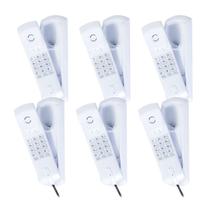 Telefone Com Fio TC 20 Cinza Ártico Intelbras 6 Unidades