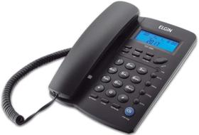 Telefone com Fio Tcf 3000 Preto Elgin Telefone com Fio Tcf 3000 Preto Elgin