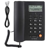 Telefone com fio Yoidesu Caller ID, viva-voz, escritório doméstico, preto