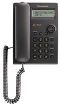 Telefone comum com identificador de chamadas preto