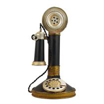 Telefone De Disco 26X13X13Cm Estilo Retrô - Vintage