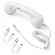 Telefone de mão retrô FTNA com fio, 3,5 mm, USB-C e Lightning Telefone de mão retrô FTNA com fio, 3,5 mm, USB-C e Lightning
