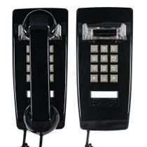 Telefone de parede GHYTMTHOT com discagem por botões, preto