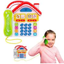 Telefone divertido casinha infantil com som e luzes