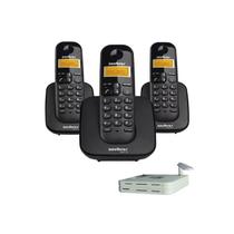 Telefone Fixo 3g Gsm Sem Fio Chip Na Interface + 2 Ramais TS3113 ID 3
