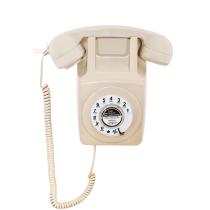 Telefone Fixo Artisam Vintage com Disco Rotativo em Marfim Telefone Fixo Artisam Vintage com Disco Rotativo em Marfim