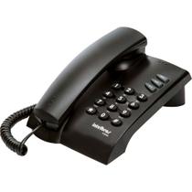 Telefone Fixo com Fio de Mesa Parede Pleno Residencial Comercial Intelbras Preto