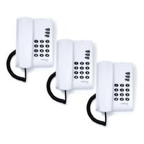 Telefone Fixo Com Fio Pleno Intelbras Sem Chave Cinza Ártico - 3 Unidade