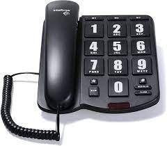 Telefone Fixo com Fio Tok Facil Intelbras com Teclas Grandes e Sinalizador Ideal para Idosos e Pessoas com Dificuldade de Visão