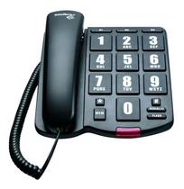 Telefone fixo com fio tok facil preto id - intelbras