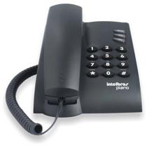 Telefone fixo de mesa Intelbras com fio preto Pleno sem chave