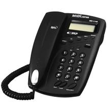 Telefone Fixo MD-1140 com Identificador de Chamadas Preto - Midi