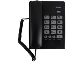 Telefone Fixo Mesa Com Fio Ibratele Cor Preto Numero Grande