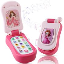 Telefone flip FENYAN Baby Pretend Play Toy com música e luz