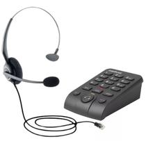Telefone Headset Intelbra Hsb 40 Base Discadora Telemarketing Profissional Call Center Com fio