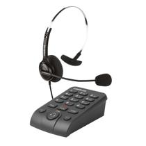 Telefone Headset Intelbras Hsb 40 Base Discadora Telemarketing Call Center Com Fio