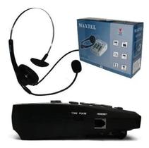 Telefone Headset Mt-108 Head Set Head 7 Telemarketing - maxtel