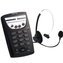 Telefone Headset Para Telemarketing Maxtel Mt-108 Preto