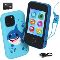 Telefone Infantil Brinquedo Kidilulu com Tela Touchscreen - Jogos, MP3 e Cartão SD de 32GB