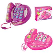 Telefone infantil com som e luz educativo brinquedo musical Criança