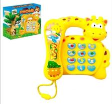 Telefone Infantil Girafa Brinquedo Educativo Musical Telefone Infantil Girafa Brinquedo Educativo Musical