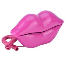 Telefone inovador em forma de lábio Zerone Lips Telephone Rose Red