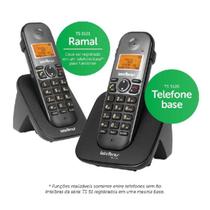 Telefone Intelbras S/Fio Ts5122 +Ramal Pto Telefone Intelbras S/Fio Ts5122 +Ramal Pto