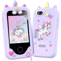 Telefone inteligente de brinquedo Luoba para meninas de 3 a 10 anos com câmera dupla