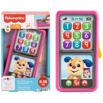 Telefone Interativo Deluxe de Aprendizagem 2 em 1 Trilíngue Aprender e Brincar Rosa Com Luz e Som Fisher Price - HNM82
