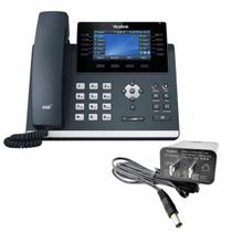 Telefone IP Yealink T46U 16 contas SIP com fonte de alimentação