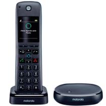 Telefone Motorola Moto AXH01 Sem Fio Digital Id. Chamada Viva-Voz com Função Alexa - Preto