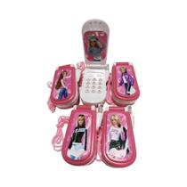 Telefone Móvel Eletrônico Fofo Para Meninas Com Som E Luz, Capa Clássica Flip, Presente Nostálgico