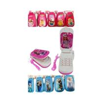 Telefone Móvel Eletrônico Fofo Para Meninas Com Som E Luz, Capa Clássica Flip, Presente Nostálgico