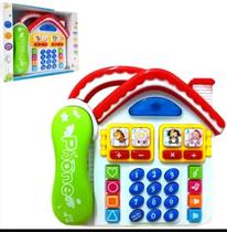 Telefone Musical Bebê Casinha Trenzinho Som Luz Animais