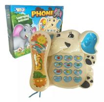 Telefone Musical Elefante Brinquedo Educativo Animal Fazenda