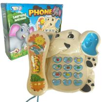 Telefone Musical Elefante Brinquedo Educativo Animal Fenda