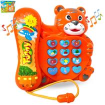 Telefone Musical Infantil Animal Tigre Brinquedo Educativo - Europio
