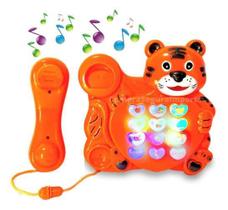 Telefone Musical Infantil Animal Tigre Brinquedo Educativo