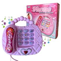 Telefone Musical Infantil Brinquedo Educativo Luzes e som Telefone Musical Infantil Brinquedo Educativo Luzes e som
