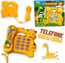 Telefone Musical Infantil Girafa Criança Bebê Com Luz Educativo - Click diversão - SHUYI