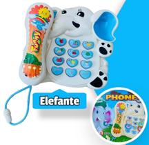 Telefone Musical Infantil Girafa Criança Bebê Com Luz Educativo