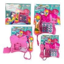 Telefone Musical Infantil Unicórnio Com Luz e Som a Pilha - dtoys