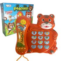 Telefone Musical Tigre Brinquedo Educativo Animais Fazenda